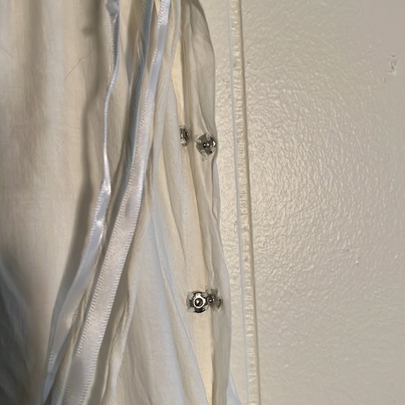 Sororité Vintage Early Twentieth Century Ivory Lace Trim Cotton Skirt (XS-M) - Picture 8 of 9